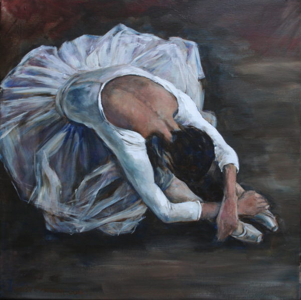'Balletdanseres' Acryl op linnen 60x60